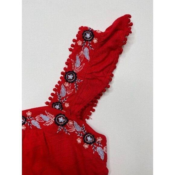 Style & Co Tank Top XL Red Women's Cotton Pointelle Flutter-Strap NEW - Picture 5 of 6